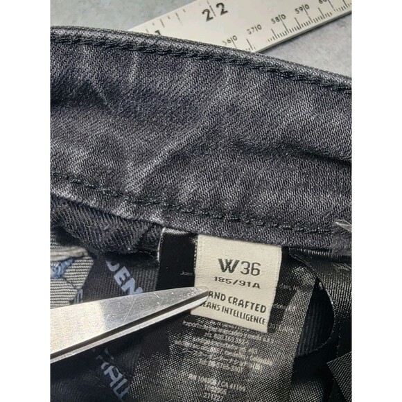 G Star Raw Revend Jeans Mens 36 (34x28) Super Slim Straight Black Stretch 3301 - Picture 13 of 16